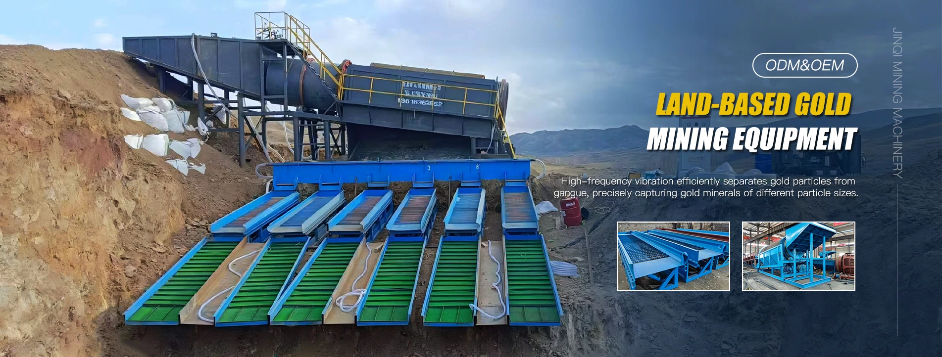 Fabricante de equipamentos de mineração de ouro terrestre na China